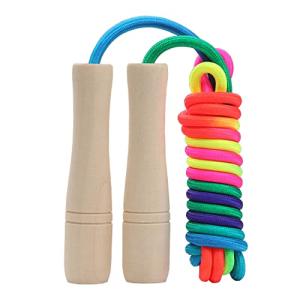 Adjustable 8.5ft Rainbow Jump Rope for Kids