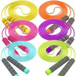 Adjustable Colorful Jump Ropes for Kids - 6-Pack