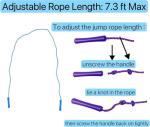 Colorful Adjustable Jump Ropes for Kids - Set of 3