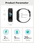 Cloudpoem Waterproof Fitness Tracker with Heart Monitor