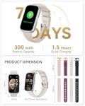 Smart Fitness Tracker Watch with Heart Rate Monitor