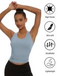 5 Pack Women's Racerback Workout Tanks - Large