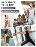 5 Pack Women's Racerback Workout Tanks - Large
