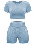 OLCHEE Women's 2-Piece Seamless Yoga Outfit Set