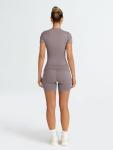 Women's 2 Piece Gym Outfit Set in Coffee Grey
