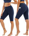 Women's High Waisted Biker Yoga Shorts - 4 Pack