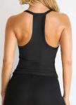 iGENJUN Women’s Racerback Gym Tank Top, Black