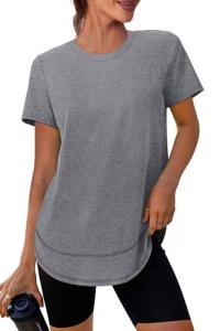 Women's Short Sleeve Workout Tops for Summer