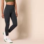 High-Rise Women's Workout Leggings, Plus Size, Black