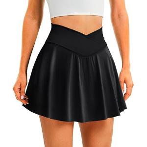DLOODA Women's High Waisted Tennis Skirt with Pockets