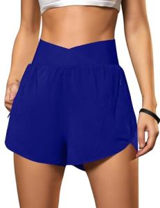 High-Waisted Women's Athletic Workout Shorts with Pockets