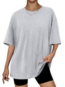 Plus Size Oversized Summer Workout T-Shirt for Women