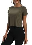Mippo Women's Loose Fit Workout Crop Top
