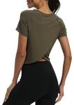 Mippo Women's Loose Fit Workout Crop Top