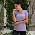 5 Pack Women's V-Neck Workout T-Shirts
