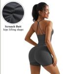 OMKAGI Women's Athletic Set with Padded Bra & Shorts