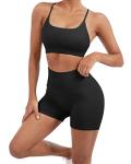 SUUKSESS Women's Seamless Sports Bra and Shorts Set