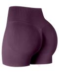 High-Waisted Purple Butt-Lifting Gym Shorts for Women