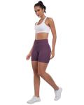High-Waisted Purple Butt-Lifting Gym Shorts for Women