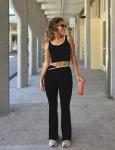 OLCHEE Women's 2 Piece Gym Yoga Set - Black