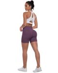 High-Waisted Purple Butt-Lifting Gym Shorts for Women