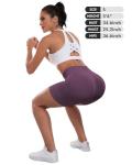 High-Waisted Purple Butt-Lifting Gym Shorts for Women