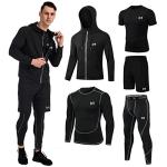 Men's 5-Piece Athletic Compression Workout Set