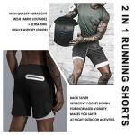 Leidowei Men's Lightweight 2-in-1 Gym Running Shorts