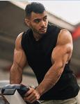 COOFANDY Men's 2 Pack Sleeveless Workout Hoodies