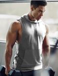 COOFANDY Men's 2 Pack Sleeveless Workout Hoodies