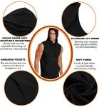 Men's Hooded Tank Top for Muscle Workouts