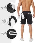 Men's 2-in-1 Gym Shorts with Pockets – 3 Pack