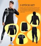 Men's 5-Piece Workout Set: Shirt, Pants, Hoodie