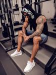 Men's 2 Pack Workout Hooded Tank Tops