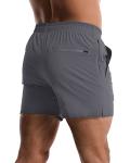 Lempue Lightweight 5-Inch Men's Workout Shorts - 2 Pack
