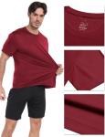 HovSiyla Men's 5 Pack Quick Dry Workout Shirts