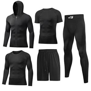 Men's 5-Piece Compression Workout Set for Gym