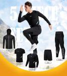 5-Piece Workout Set for Men: Shirt, Pants, Hoodie