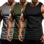 COOFANDY Men's 3 Pack Sleeveless Workout Tanks