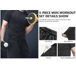 Men's 5-Piece Compression Workout Set for Gym