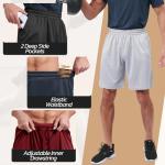 3 Pack Quick Dry Black Gym Shorts with Pockets