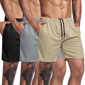 COOFANDY Men's 3 Pack Quick-Dry Gym Shorts