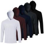 LeeHanTon Men's 5 Pack Quick-Dry Long Sleeve Hoodies