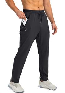 Men's Zipper Pocket Workout Joggers - Black