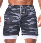 Surenow Men's 2-in-1 Quick Dry Running Shorts