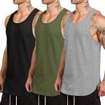 COOFANDY Men's 3 Pack Quick Dry Workout Tanks