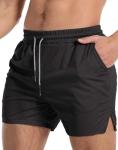 Aolesy Men's 5-Inch Gym Workout Shorts with Pockets