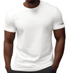 Men's Fitted Dry Fit Workout Shirt - Off White