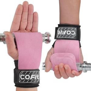 COFIT Pink Wrist Straps for Weightlifting Support