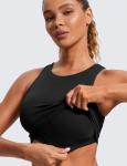 CRZ YOGA Butterluxe High Neck Sports Bra - Black